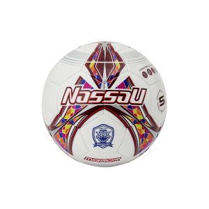 Pelota de Fútbol Nassau Mirror N°5 | Blanco y rojo