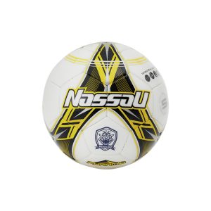 Pelota de Fútbol Nassau Pyramid N°5 | Blanco y amarillo