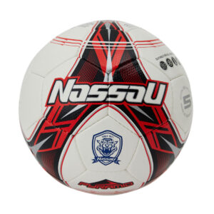 Pelota de Fútbol Nassau Pyramid N°5 | Blanco y rojo