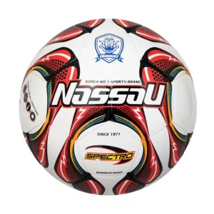 Pelota de Fútbol Nassau Spectro N°5 | Blanco y rojo
