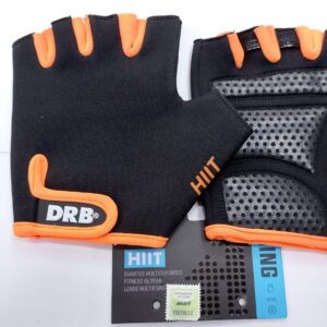 Guante FITNESS GYM DRB hit Talle XL negro naranja